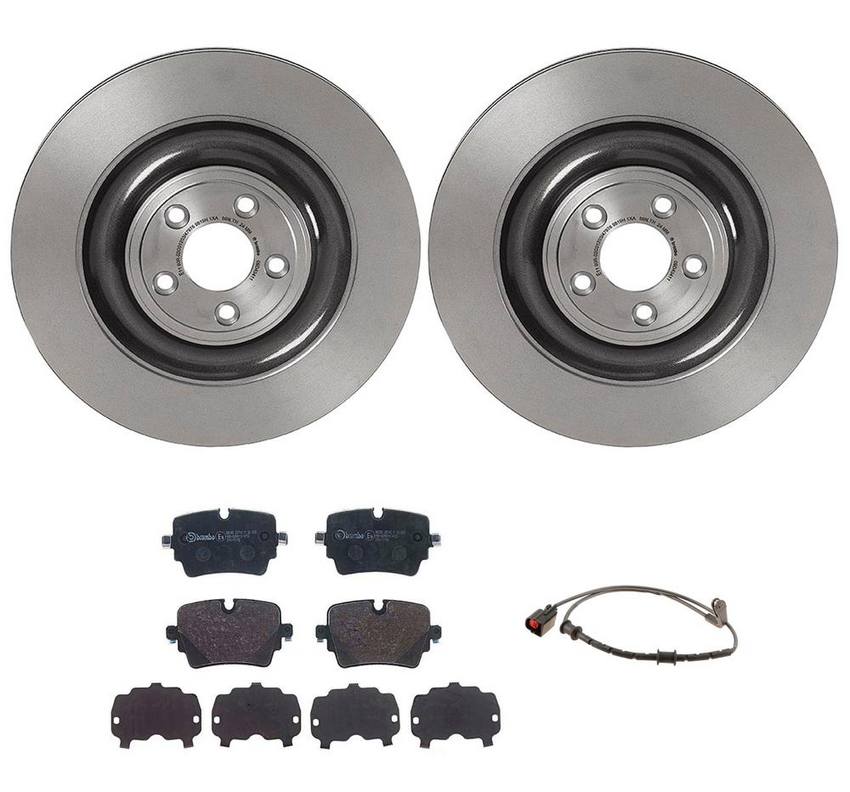 Jaguar Brembo Brakes Kit Pads and Rotors Rear (376mm) (LowMet